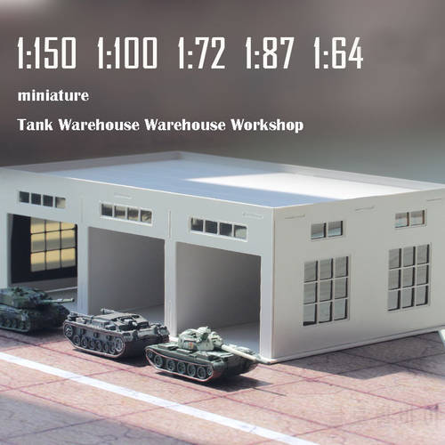 miniature Tank Warehouse Warehouse Workshop Sand table model Pendant Plastic assembly 1:150/100/87/72/64