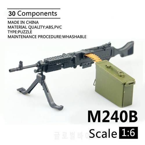 1:6 M240B Machine Gun 1/6 4D Assemble Gun Model For 12