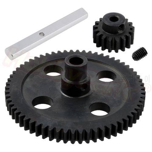 Steel Metal Spur Diff Gear 62T Reduction & 17T Pinion Motor Gear 0015 0088 For WLtoys 12428 12423 1/12 RC Car Crawler Part