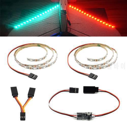 Remote Controlled LED Light Strip for RC Fixed Wing Airplane Flying Wing Plane Drone AR Wing ZOHD Talon Orbit Skyhunter Aircraft