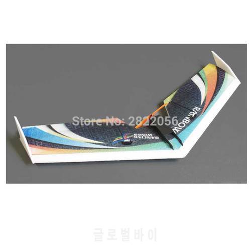 Free shipping RC Plane EPP Airplane Model DW HOBBY Rainbow Fly Wing 800mm Wingspan Tail push version RC Airplane Kit
