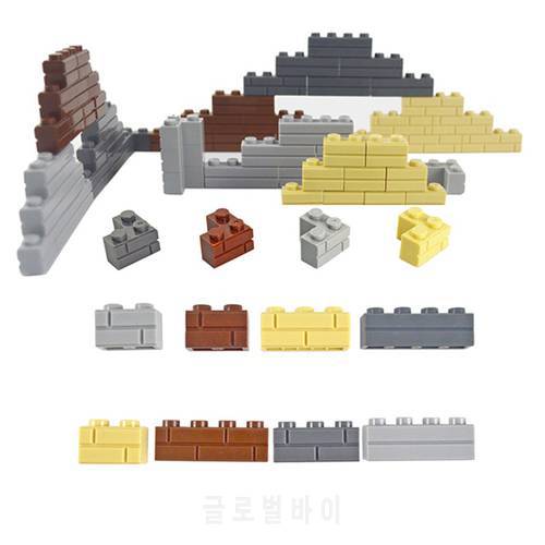 DIY Building Blocks Wall Figures Bricks Thick 1x2 1x3 1x4 L Dots MOC City Construction Toys Size Compatible With 98283 15533