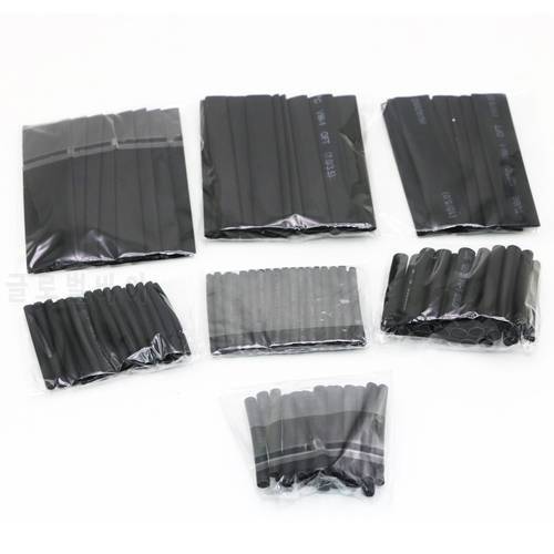 127Pcs Black Heat Shrink Tubing Tube Cable Sleeves Wrap Wire Set 7 Size for Rc DIY Drone Models