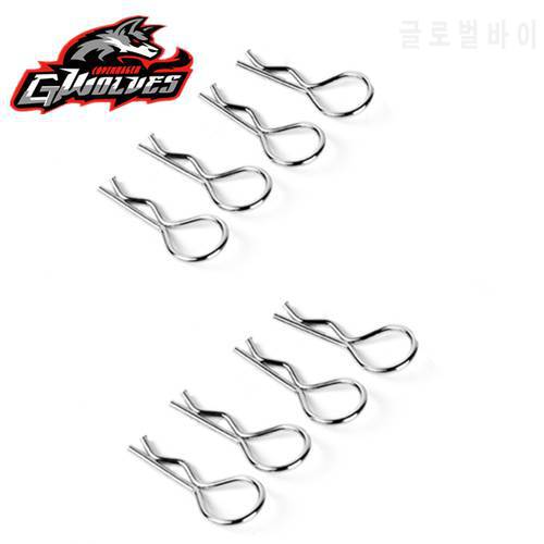 8pcs 1/14 1/12 1/10 1/8 1/5 RC body pin R shell Clip Stainless Steel shell key for RC Himoto HSP Drift Truck Buggy Car Shell