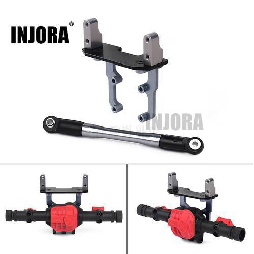 INJORA Metal Axle Servo Mount Stand with Steering Link for 1/10 RC Crawler Axial SCX10 II 90046 AR44 Axle Upgrade