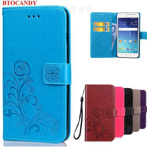 Luxury For Coque Samsung Galaxy Grand Prime Case G530 G530H G531 G531H G531F SM-G531F Wallet Flip Cover With Card Slots Holder
