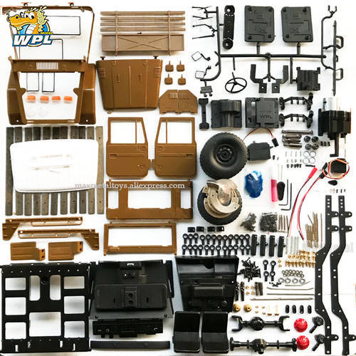 WPL C44KM 1:16 Metal Unassembled Kit with Motor Servo 4WD Climbing Off-road RC Truck DIY Accessories Modified Upgrade Boy Toy