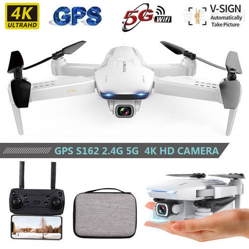 S162 RC Drone with Camera 4K Drone Adjustable Wide Angle 5G WIFI GPS Gesture FPV RC Quadcopter Dron Follow Me VS XS812 SG907