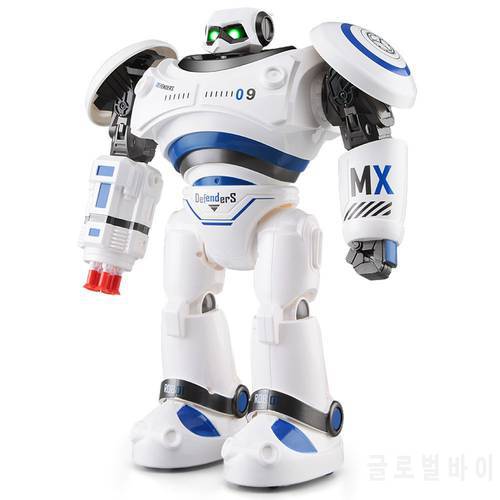 EBOYU 1701B RC Robot AD Police Files Programmable Combat Defender Intelligent RC Robot Remote Control Toy for Kids