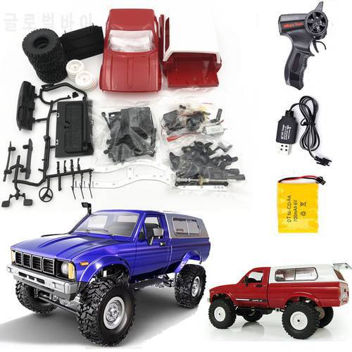 Hot WPL C24 2.4G Remote Control Off-road Model Car RC DIY High Speed Crawler Truck Toys Upgrade 4WD Metal KIT Part Chasis