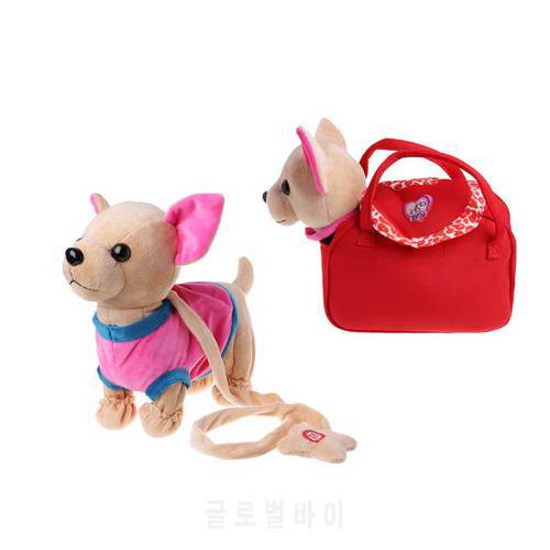 New Electronic Pet Robot Dog Zipper Walking Singing Interactive Toy With Bag For Children Kids Birthday Gifts 95AE