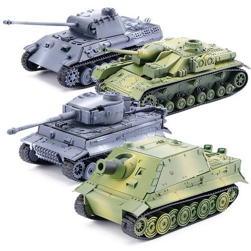 4D Tank Model Building Block WWII German Tiger Panther Tank Military Assembly Model 1:72 Simulation Tank Table Toys Gift For Boy