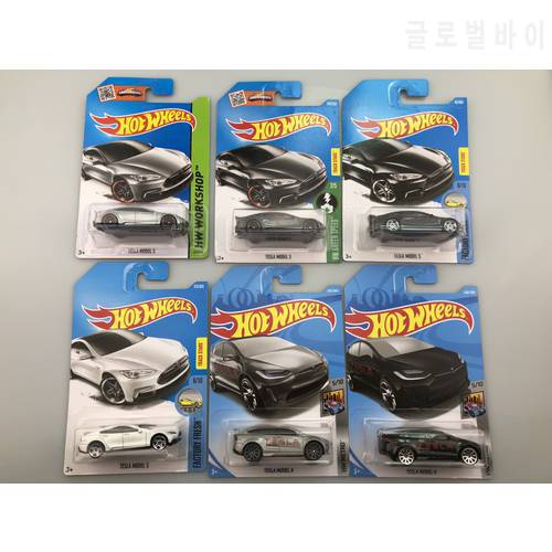 Hot Wheels 1:64 Car TESLA MODEL 3 S X Collector Edition Metal Diecast Model Cars Kids Toys Gift