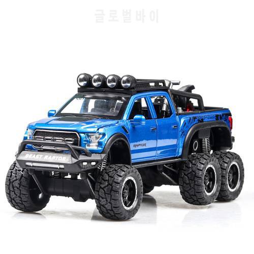 1/28 Ford Raptor F150 Alloy Car Modified Off-Road Vehicle Model Diecast & Toy Vehicles Metal Car Model Collection Kids Toys Gift