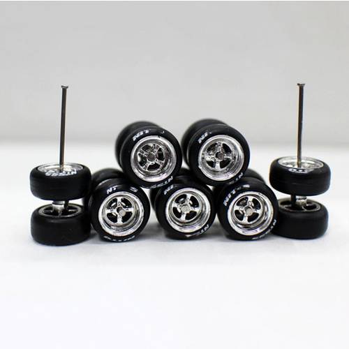 4 Pcs/set 1:64 Tyre Model Tire Diecasts Alloy Rubber Wheel Gears Toy Vehicles General Model For Car Change Accessories