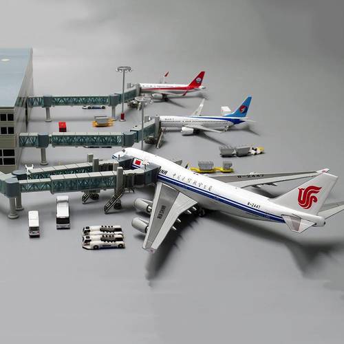 1:400 Airport Passenger Boarding Bridge Single/Dual Channel for Airbus A380 model Wide body aircraft plane scene display toy