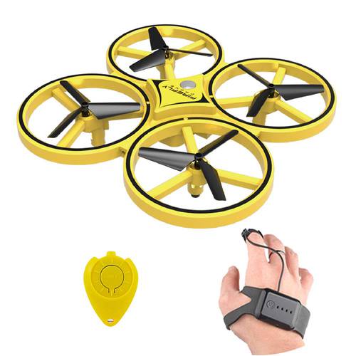 KaKBeir UFO RC Drone Mini Infrared Induction Hand Control Drone Altitude Hold 2 Controllers Quadcopter for Kids Toy Gift