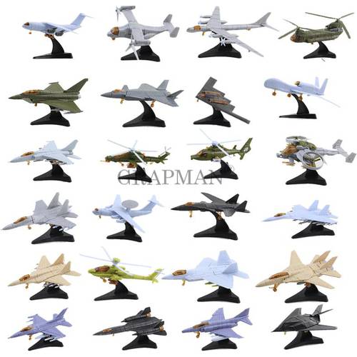 4D Assemble Mini Fighter F22 SU33 MIG29 Apache Scorpion Military Model Kits Militaire Helicopter Collection Toys For Boys