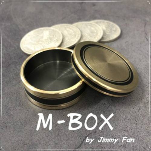 M-BOX by Jimmy Fan (Morgan Size) Okito Coin Box Coin Magic Tricks Appear Penetrate Magia Magician Close Up Illusions Gimmick Fun