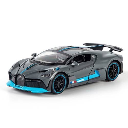 1/32 Alloy Bugatti Veyron DIVO Super Sports Car Model Toy Die Cast Pull Back Sound Light Toys Vehicle For Children Kids Gift