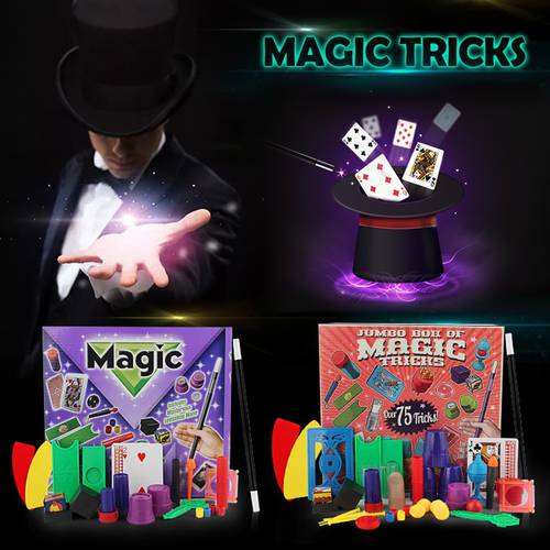 New Funny Magic Props Set For Kids Children Magic Tricks Toys Beginners Magic Kit Set Magic Performing Props Magic Puzzle Toy