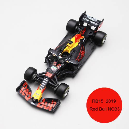 Bburago 1/43 1:43 Scale 2019 RB15 Redbull Red Bull No33 33 F1 Formula 1 Racing Car Diecast Display Plastic Model Children Toy