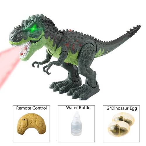 Cool Electric Remote Control Simulation Screaming Dinosaurs Model Toy Spray laying eggs ,Sound /light Walk Tyrannosaurus