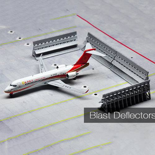 1/400 airport facility model passenger aircraft deflector anti-jet wake device airfield Accessories aerodrome scene display