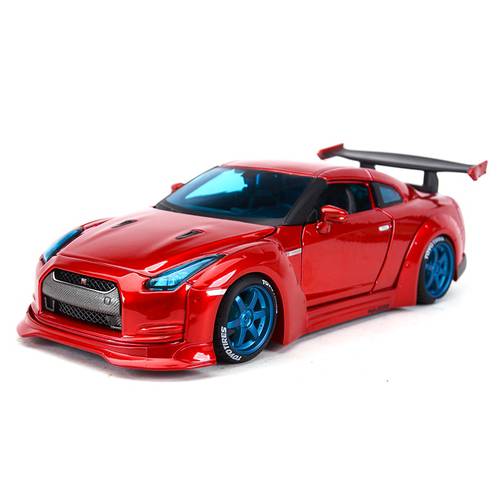 Maisto 1:24 Nissan 2009 GT-R Blue Static Die Cast Vehicles Collectible Model Car Toys