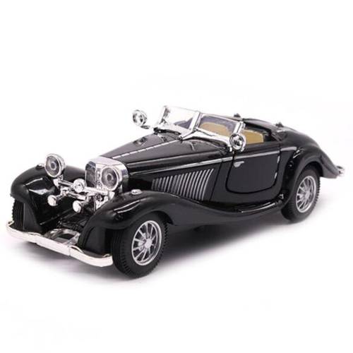 Black Color 1:28 Scale 16.8CM Metal Alloy Diecasts 500K Classic Pull Back 1936 car Model Vehicles Model Toys For Kids Collection