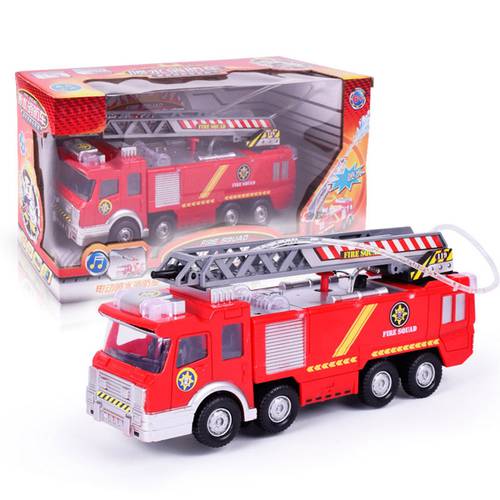 Kids Electronic Power Fire Truck Car Toy with Water Shooting Lights Sounds Extending Ladder New Design Kids Toys Gift Dropship