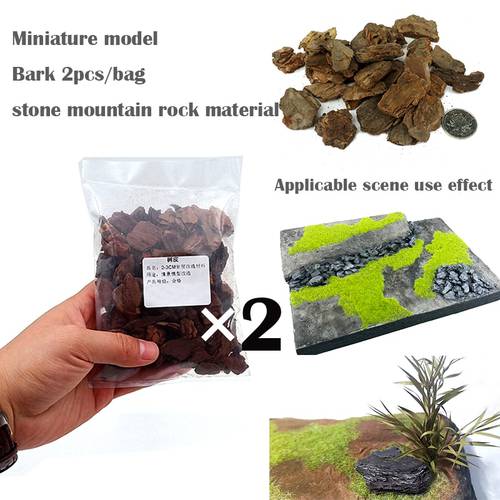 Miniature model Bark stone mountain rock material World War II scenario Sand table materials for DIY model platform scene