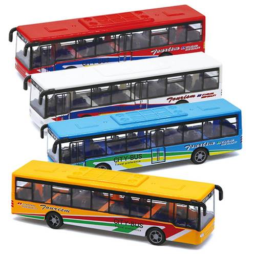 Alloy Mini Pull Back Car Alloy Bus Model Desktop Decor Kids Collectible Diecast Car Vehicle Toy For Child Christmas Gift