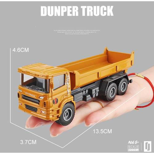 High-quality simulated alloy engineering truck,1:60 dump truck model, dump truck toy,free shipping