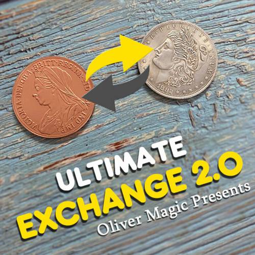 Ultimate Exchange 2.0 by Oliver Magic Close up Magia Copper Silver Magia Coin Transform Magic Tricks Illusion Gimmick Props Fun