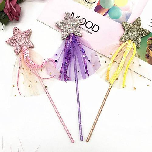 Hot Cute Dreamlike Star Fairy Wand Kids Magic Stick Girl Birthday Gift Party Halloween Princess Cosplay Props