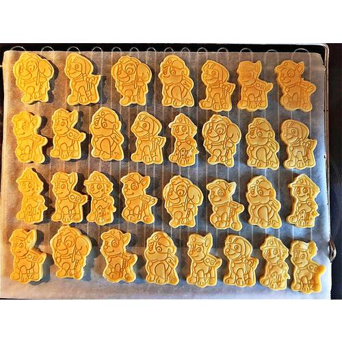 Truest Cake Cookie Paw Pawtrols Cutter Plastic DIY 3D Baking Mould Cookie Cutter Set Cartoon Biscuit Baking Tool Decoration Tool