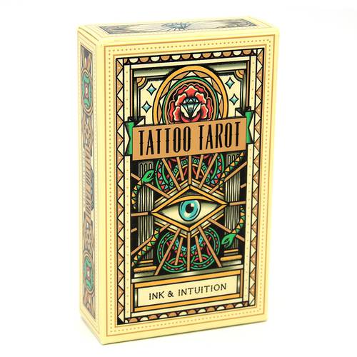 78pcs Tattoo Tarot Cards Full English Board Game Tarot Card Deck Family Party Entertainment Game Playing Cards PDF Instructions