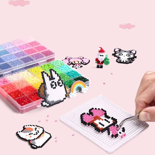 72 colors 24 colors 2.6mm Perler Fuse beads Iron beads Kit Hama beads 3D Puzzle DIY Toy Kids Creative Handmade Craft Toy Gift