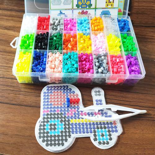 5mm Beads 4800pcs 24color Pearly Iron Beads for Kids Hama Beads Pegboard Diy Puzzles High Quality Handmade Boy girl Gift Toy