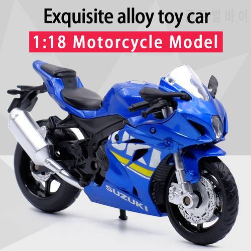 CaiPo 1:18 SUZUKI GSX-R1000 Alloy Diecast Sport Motorcycle Model Workable Shork-Absorber Toy For Children Gifts Toy Collection
