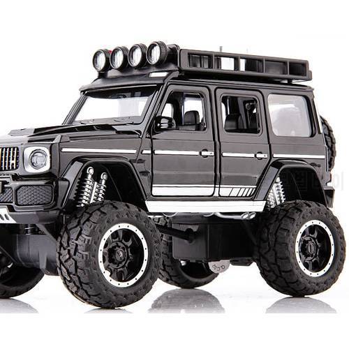 High Simulation New 1:32 Big Wheels G700 SUV Diecast Metal Toy Car Model Vehicle Sound Light Pull Back Car Collection Kids Toys