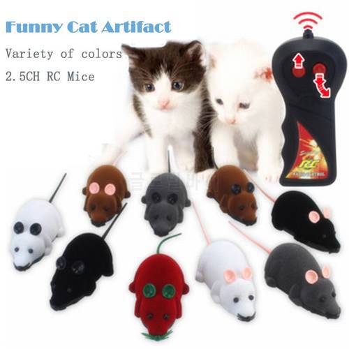 1Pcs Pet cat toy Wireless remote control animal mouse toy Simulation electric tricky mouse toy For Cat Puppy Kids Toy Gifts
