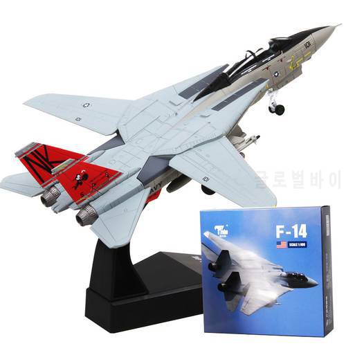 Aircraft Model Diecast Metal 1:100 Scale F14 F15 Alloy Diecast U.S Navy Carrier-based Airplane Models Plane Toy For Collections