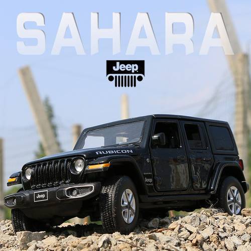New 1:32 JEEPS Sahara Wrangler Simulation Toy Vehicles Model Sound and light Shock Absorbers Alloy Children Toys Collection Gift