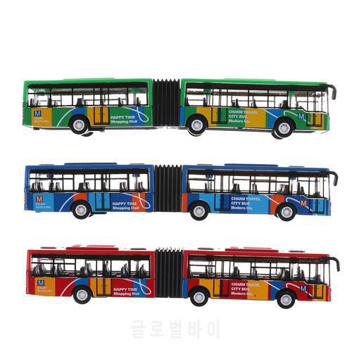 1PCS Alloy Tourist Bus Model Two-Door City Bus Toys for Kids Child toys Blue/Red/Green