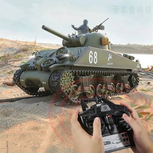 NEW HengLong Radio-Controlled Tank 1:16 America Scherman M4A3 Simulation RC Tank Model Toys For Children Adult Toy Gifts