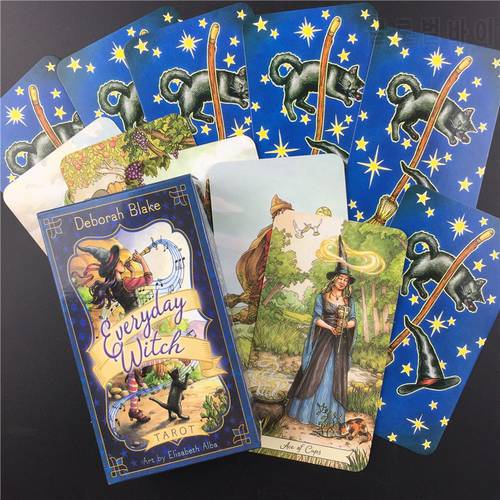 Everyday Witch Tarot Card English Board Game Playing Card Guidance Divination Fate Tarot Deck Cards For Party Entertainment