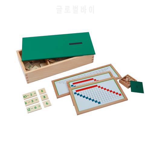 Montessori Math Toys Subtraction Working Charts W/ Equations Box Mathematics Materials for Tables of Arithmetic Learning