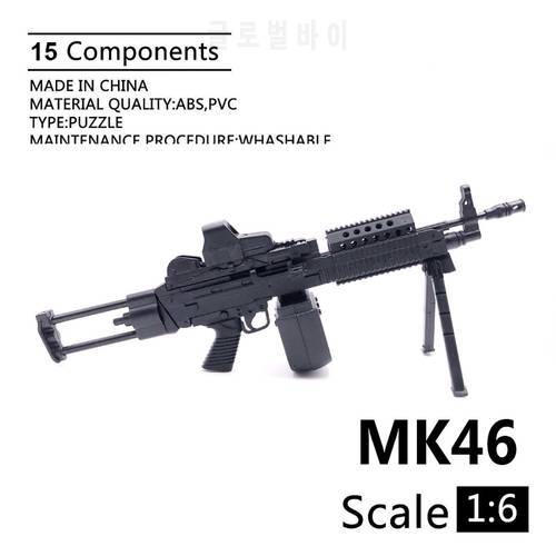 1:6 MK 46 MOD0 / MOD1 Gun Mode Black Plastic Military Model Accessories For 12